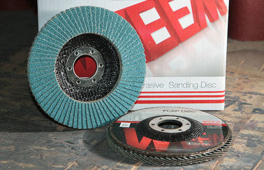 Zirkonya Alüminyum Köşeli Makine Abrasifler Flap Disks Type 27 P36-P120 Grit